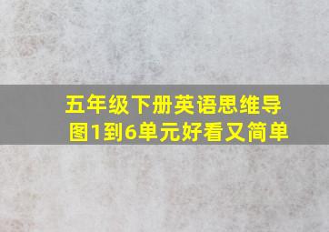 五年级下册英语思维导图1到6单元好看又简单