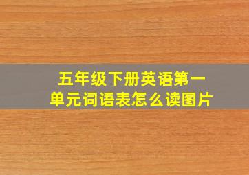 五年级下册英语第一单元词语表怎么读图片