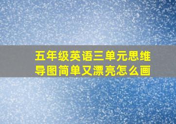 五年级英语三单元思维导图简单又漂亮怎么画