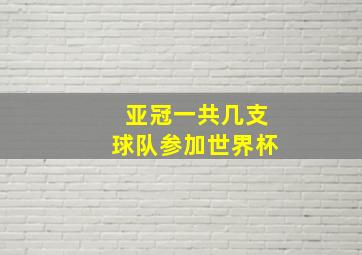 亚冠一共几支球队参加世界杯