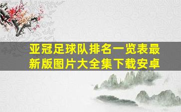 亚冠足球队排名一览表最新版图片大全集下载安卓