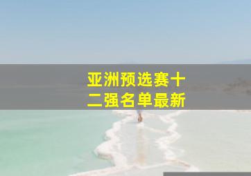 亚洲预选赛十二强名单最新