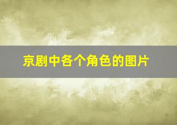 京剧中各个角色的图片