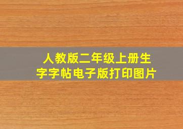 人教版二年级上册生字字帖电子版打印图片