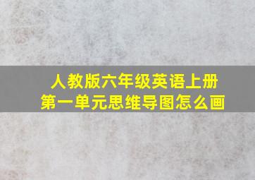 人教版六年级英语上册第一单元思维导图怎么画