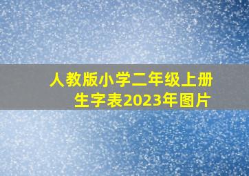 人教版小学二年级上册生字表2023年图片