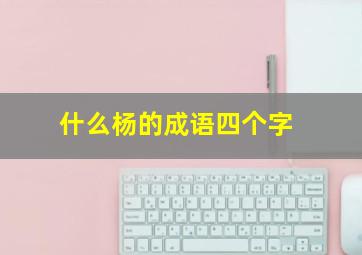 什么杨的成语四个字