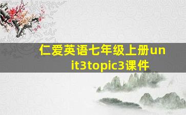 仁爱英语七年级上册unit3topic3课件