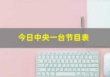 今日中央一台节目表