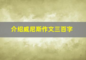 介绍威尼斯作文三百字