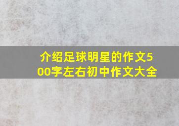 介绍足球明星的作文500字左右初中作文大全