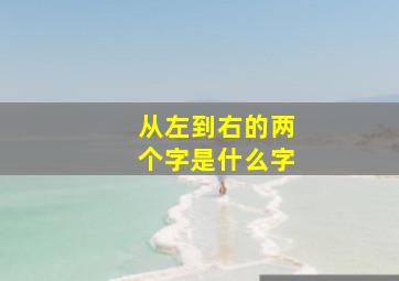 从左到右的两个字是什么字