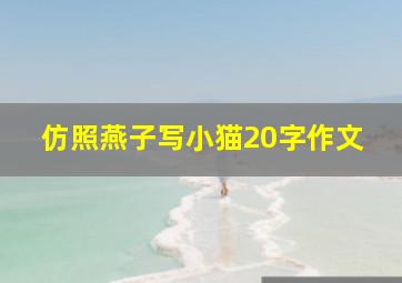 仿照燕子写小猫20字作文