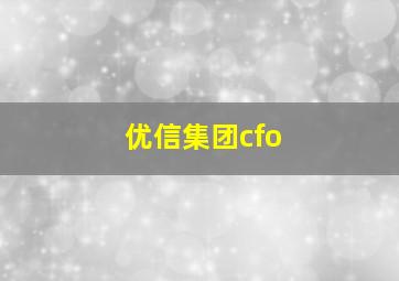 优信集团cfo