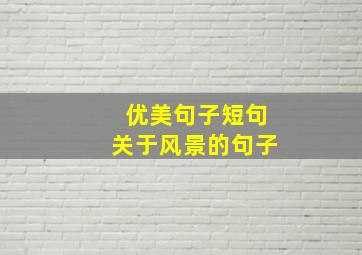 优美句子短句关于风景的句子