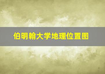 伯明翰大学地理位置图