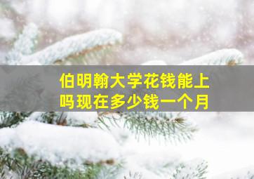 伯明翰大学花钱能上吗现在多少钱一个月