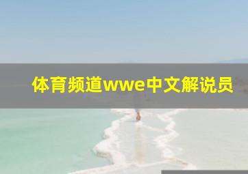 体育频道wwe中文解说员