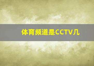 体育频道是CCTV几