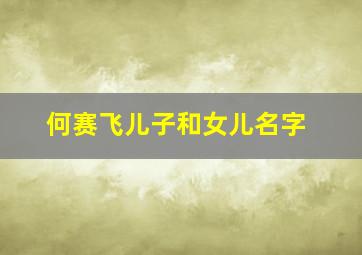 何赛飞儿子和女儿名字