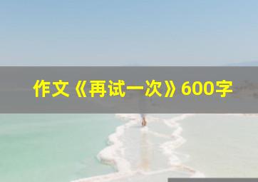 作文《再试一次》600字