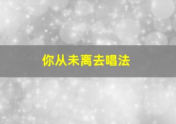 你从未离去唱法