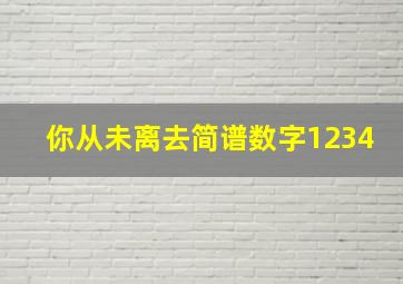 你从未离去简谱数字1234