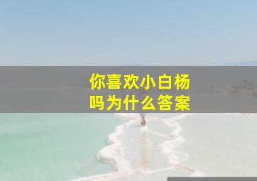 你喜欢小白杨吗为什么答案