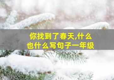 你找到了春天,什么也什么写句子一年级