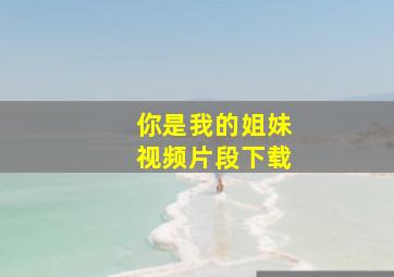 你是我的姐妹视频片段下载