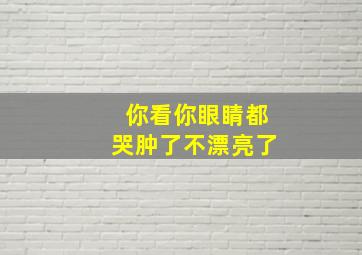 你看你眼睛都哭肿了不漂亮了