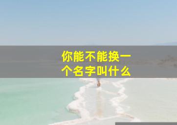 你能不能换一个名字叫什么