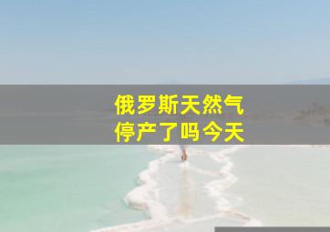 俄罗斯天然气停产了吗今天