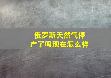 俄罗斯天然气停产了吗现在怎么样