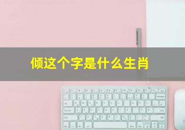 倾这个字是什么生肖