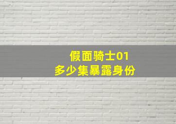 假面骑士01多少集暴露身份