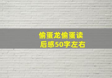 偷蛋龙偷蛋读后感50字左右