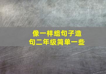 像一样组句子造句二年级简单一些