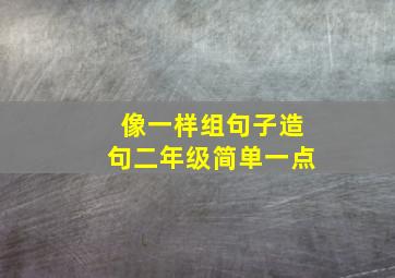 像一样组句子造句二年级简单一点