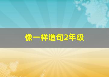 像一样造句2年级