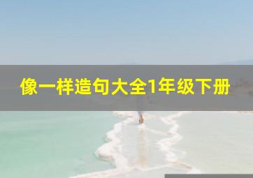 像一样造句大全1年级下册