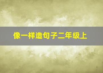 像一样造句子二年级上