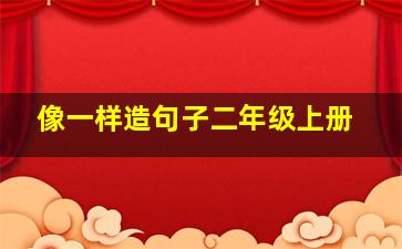 像一样造句子二年级上册