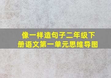 像一样造句子二年级下册语文第一单元思维导图