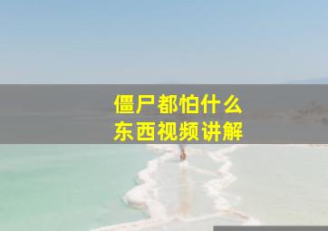 僵尸都怕什么东西视频讲解