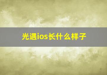 光遇ios长什么样子