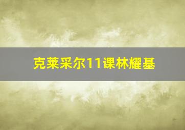 克莱采尔11课林耀基