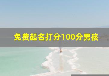 免费起名打分100分男孩