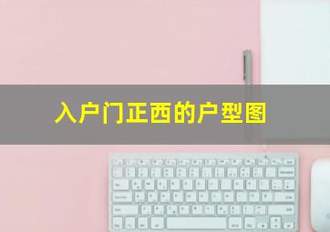 入户门正西的户型图