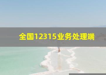 全国12315业务处理端